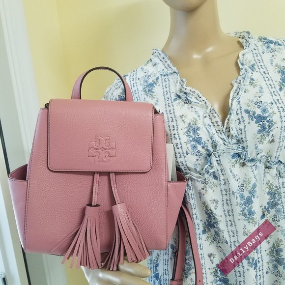 TORY BURCH THEA MINI BACKPACK MAGNOLIA PINK - Picture 12 of 14